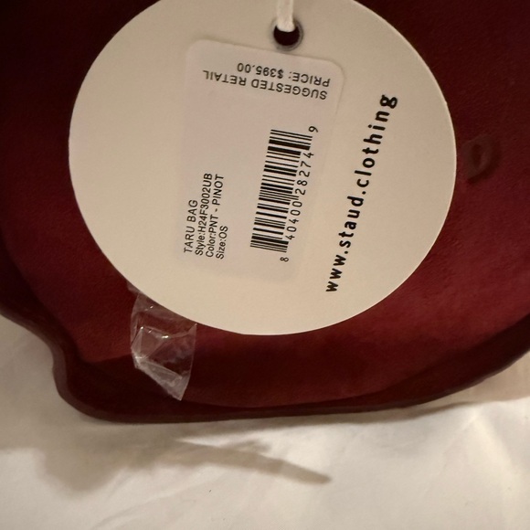 STAUD taru Burgundy Suede Shoulder Bag - Picture 5 of 8